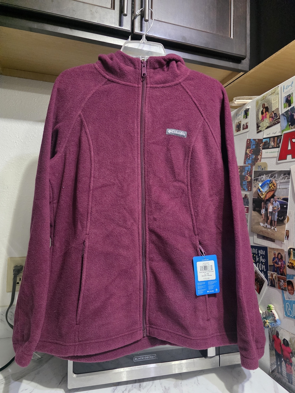 Columbia Plum Fleece Full-Zip Hoodie Lady's Size Large
